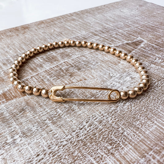 Safety Pin Beaded Bracelet